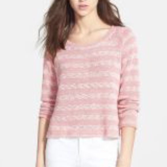 SPLENDID Dusty Rose Sweater in Stripe - Picture 3 of 9